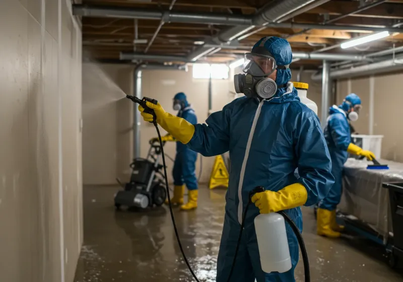 Basement Sanitization and Antimicrobial Treatment process in Miami County, IN