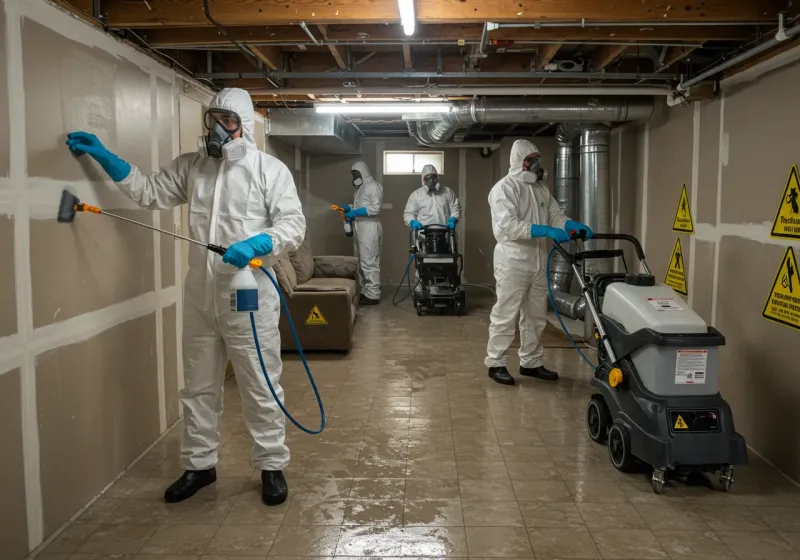 Basement Moisture Removal and Structural Drying process in Miami County, IN